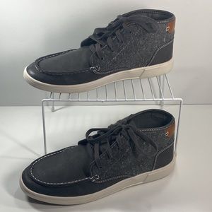 Steve Madden Fabian Gray White and Brown High Top Sneakers